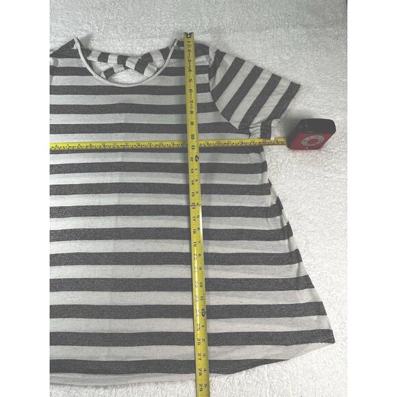Lane Bryant Striped Top Women's Size 18/20 Short Sleeve Polyester Blend - Picture 2 of 7